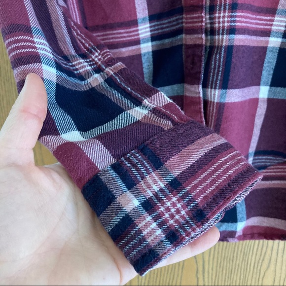 Aeropostale Maroon and Navy Flannel Size Small - Picture 5 of 7